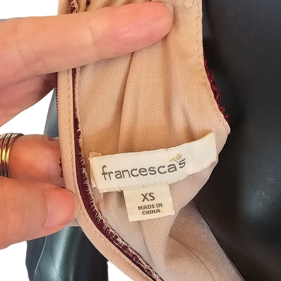 Francesca's Red Lace Halter Short Party Dress - Picture 9 of 9